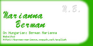 marianna berman business card